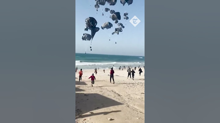 Humanitarian aid parachuted into Gaza