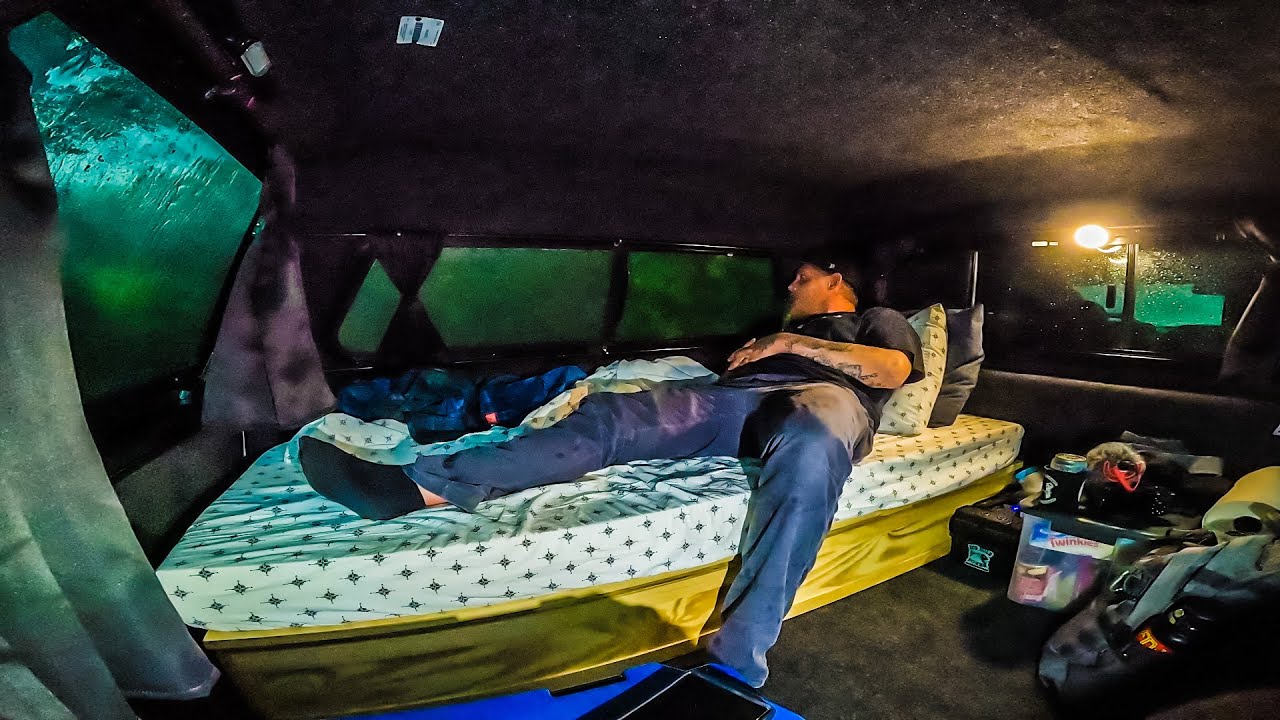 Truck Camping On A Rainy Night - Chicken In A Biscuit