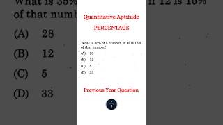 💯 % PERCENTAGE | QUANTITATIVE APTITUDE | PYQ | UDC - 2012 | PY EXAM  #shorts #ldc #udc #ssc #tnpsc