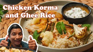 30Mins Chicken Korma and Ghee Rice