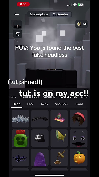 i js found the best fake headless #roblox #fakeheadless #viral #xybca #headless #robux