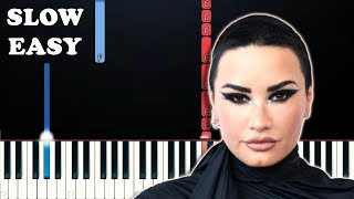 Demi Lovato - 29 (SLOW EASY Piano Tutorial)