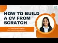 Cv building session from scratch  by harsha bansal actuarial analyst  aei