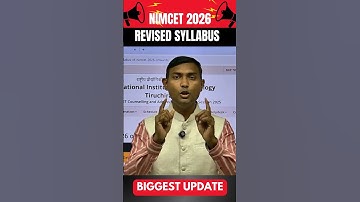 NIMCET 2026 Big Update 🚨 | Vector Algebra Removed ❌ | Logic Added ✅