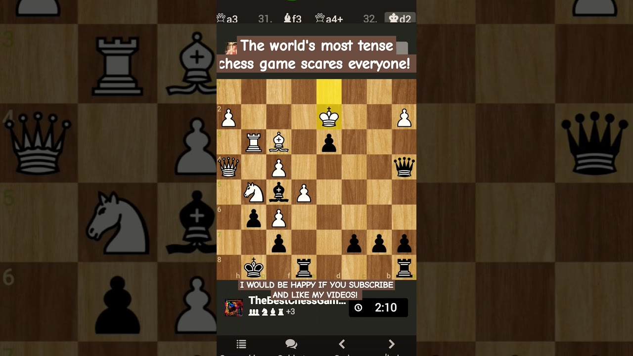 The world's most tense chess game scares everyone! 