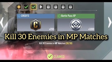 Kill 30 Enemies in MP Matches Call Of Duty Mobile Complete Task