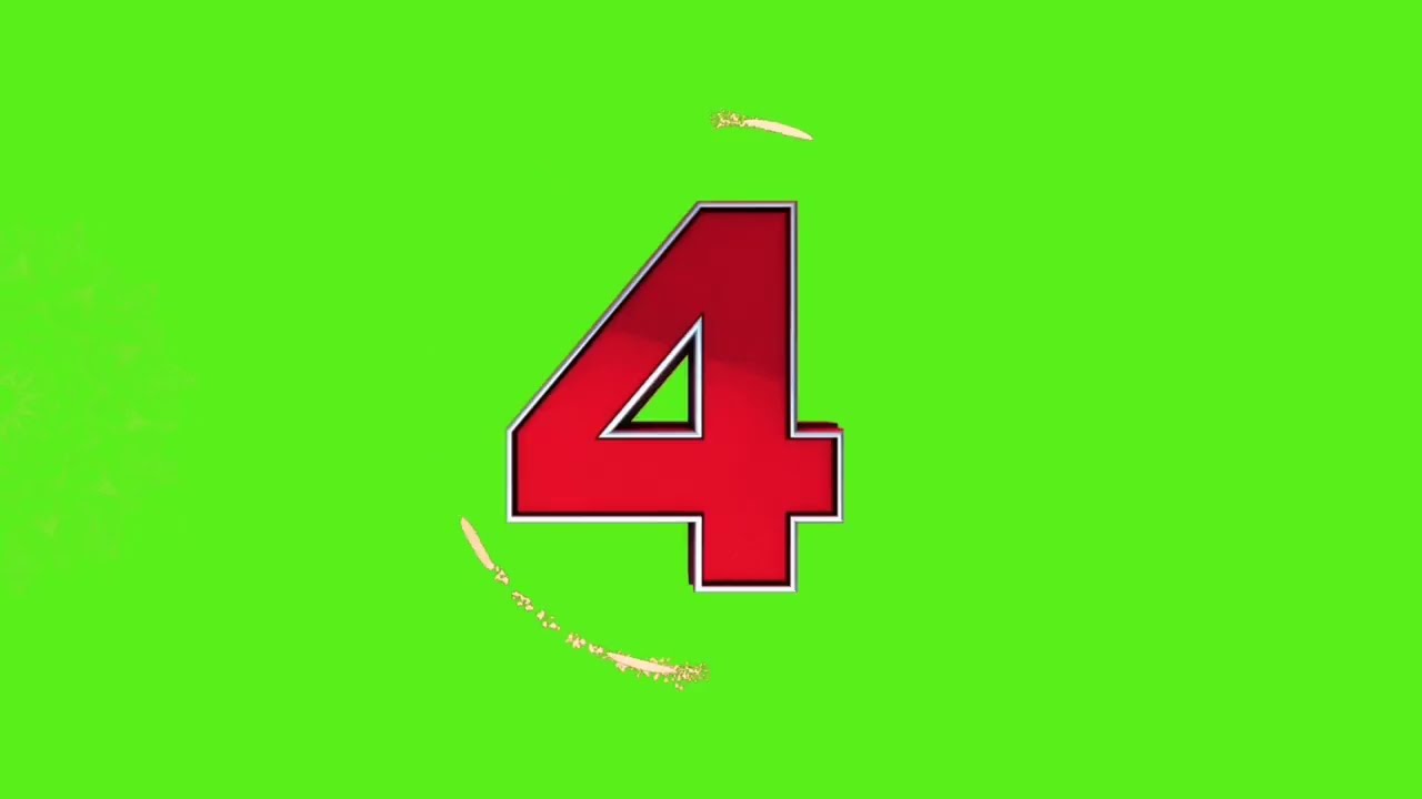 Countdown 5 Second | Green Screen With Sound  No Copyright Timer 4K Timer 