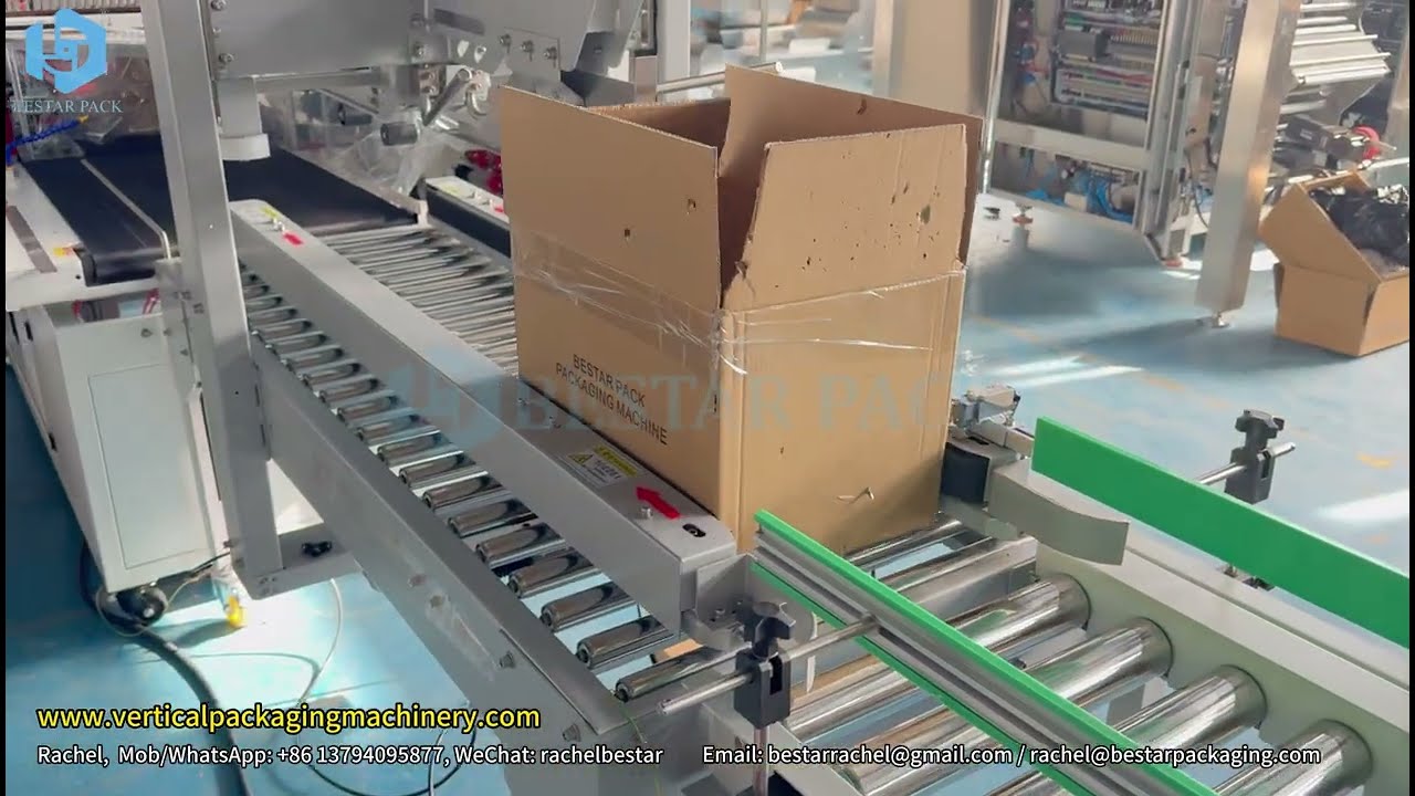 Common nails filling box packaging line with sealing machine and shrink wrapping machine