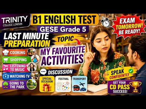 B1 English Test (GESE Grade 5) | SELT British Citizenship| Trinity College London ILR UK
