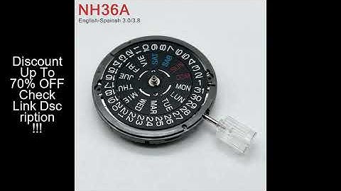 Japan Genuine NH36 Movement English-Spanish Datewheel Crown at 3.0/3.8 O