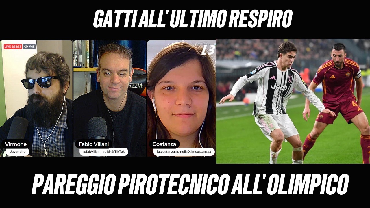 CUORE JUVE. PAREGGIO ALL'ULTIMO RESPIRO | Roma-Juventus 3-3