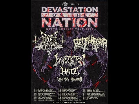 ‘Devastation On The Nation Tour‘ 2019 Dark Funeral and Belphegor Incantation, Hate and more!