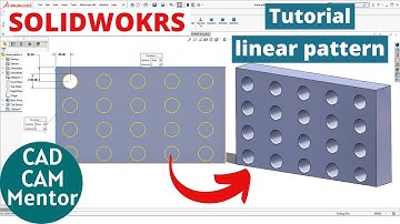 how to make a linear pattern in 2d sketch and 3d geometry in solidworks | solidworks tutorial