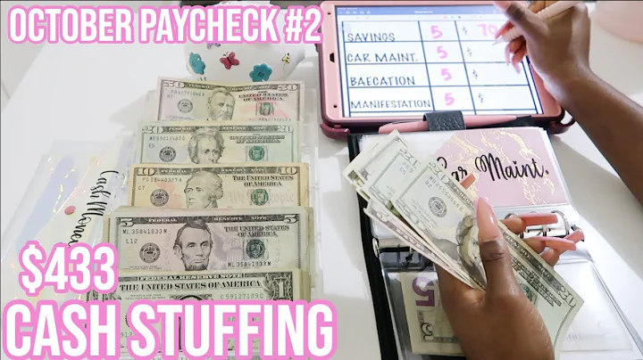 CASH ENVELOPE & SINKING FUNDS STUFFING | OCTOBER PAYCHECK #2 2022 | $433 LOW INCOME | CASH STUFFING