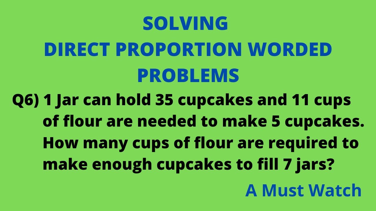 direct proportion problem solving