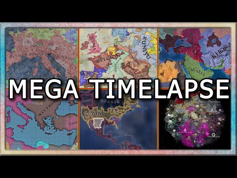 Mega Timelapse - 6 Games - Imperator to CK3 to EU4 to Vic2 to Hoi4 to Stellaris - Over 2900 years!