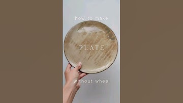 how to make a ceramic plate without pottery wheel — pottery making process #pottery #shorts