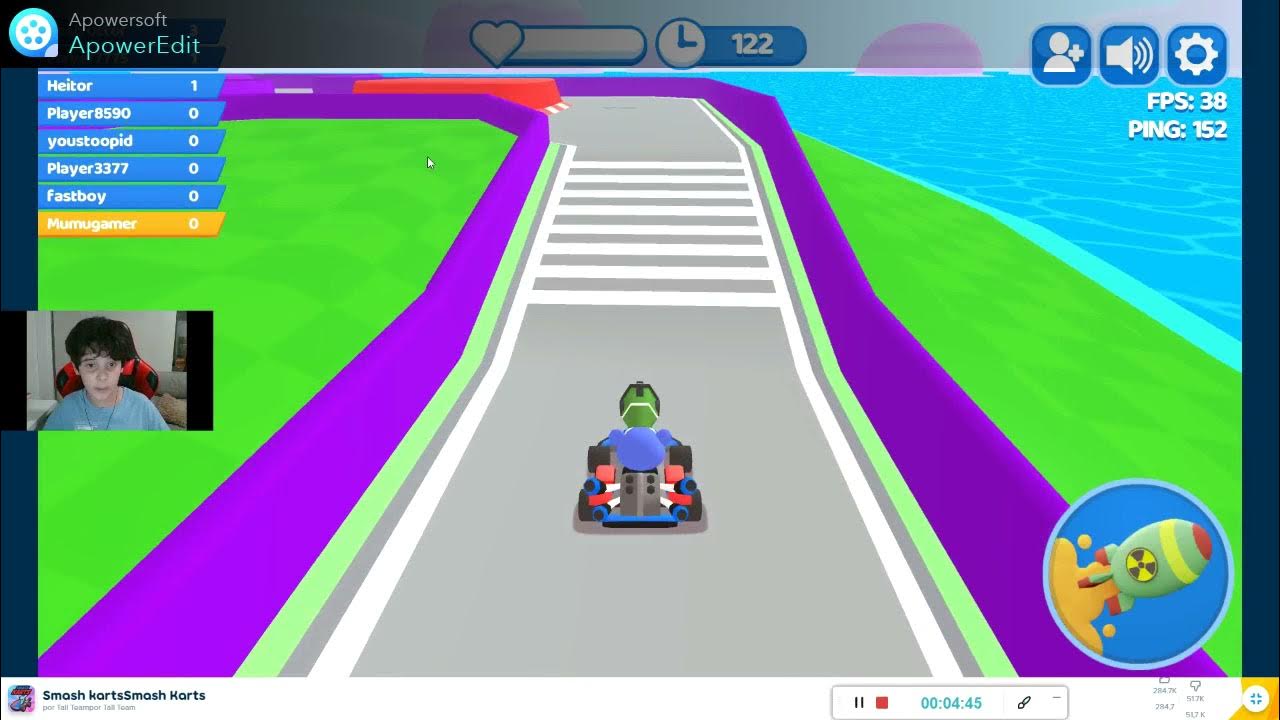 Jogando Smash Karts no Poki Games YouTube