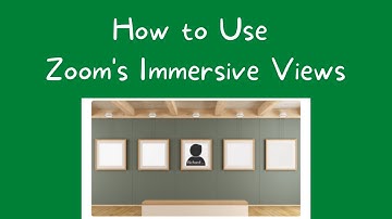 New Immersive Views in Zoom!