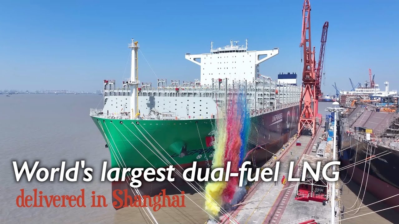 World's largest 24,000-TEU LNG dual-fuel container ship delivered in ...