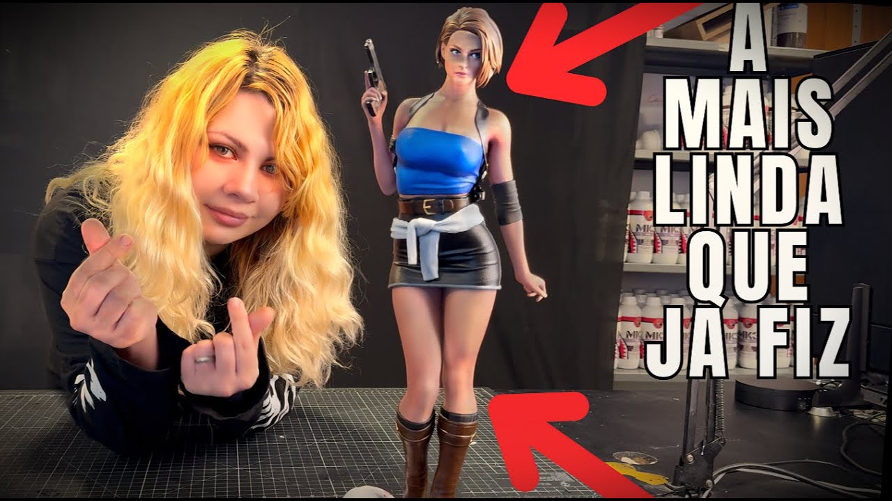 Pintando Jill Valentine de Resident Evil! - Impressão 3D