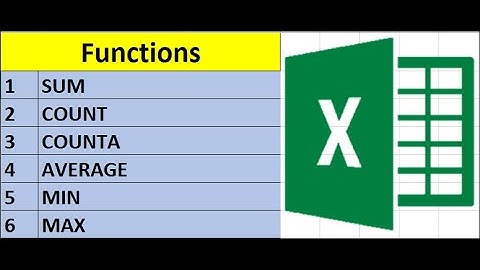 03 Excel functions: SUM,COUNT,COUNTA,AVERAGE,MIN and MAX