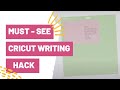 The Unknown Hack To Writing INSIDE a Card With Your Cricut