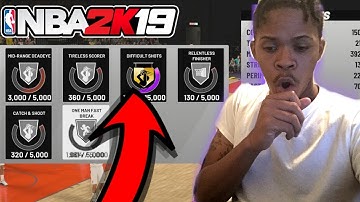 NBA 2K19 HOW TO UNLOCK DIFFICULT SHOTS BADGE HALL OF FAME FAST (  NBA 2K19 BADGE TUTORIAL)