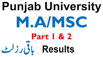 Ma Msc Part 1 & 2 Supply 2020 & Annual 2021 Results Punjab University ma msc results pu ma msc res