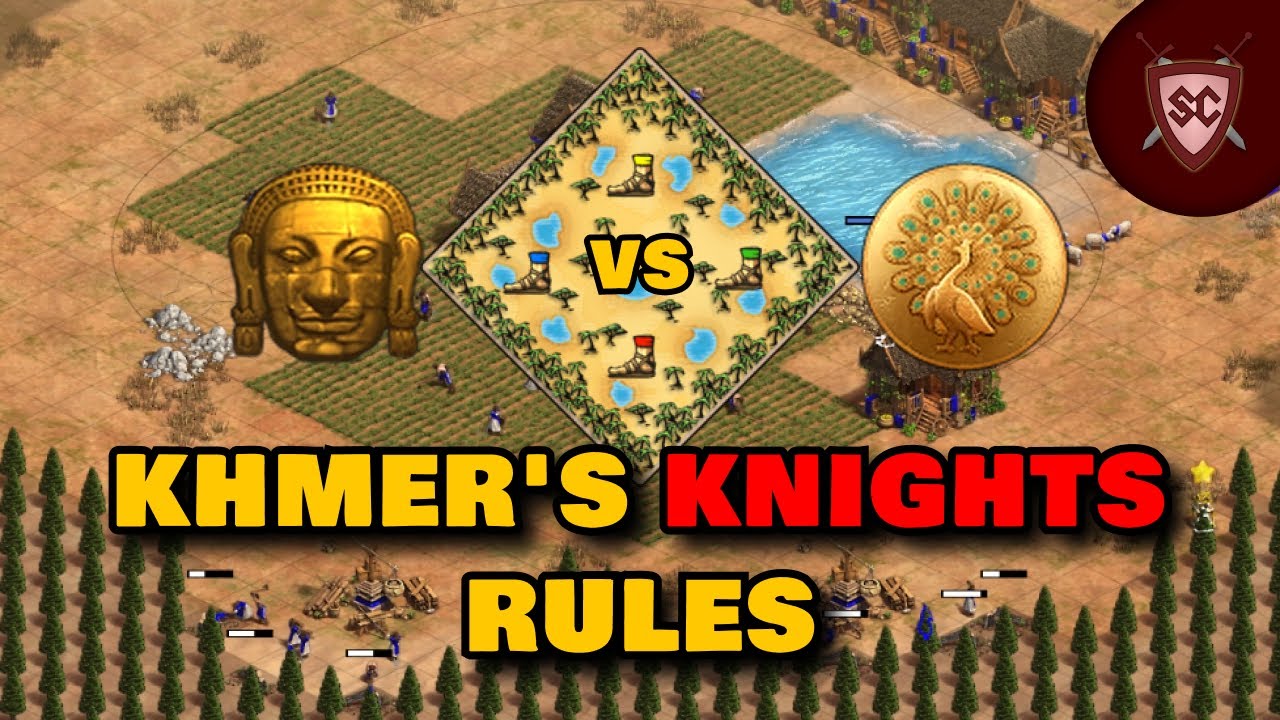 AoE2 DE Khmer's knights rules Khmer vs Burmese Arabia 1v1