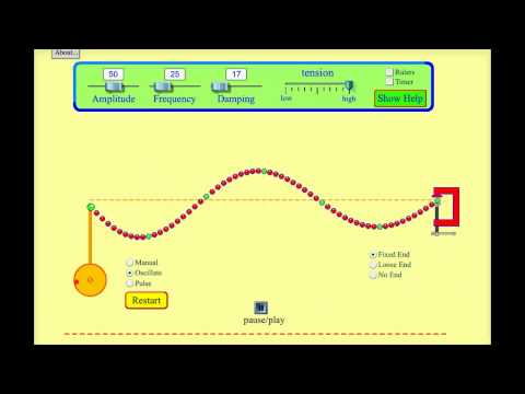 Wave on a string simulation