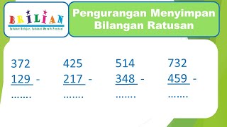 Pengurangan Bersusun Menyimpan Bilangan Ratusan