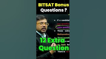 BITSAT Exam Bonus Questions😱😱#bitsat #bitsat2024 #bitsatpreparation #bits #bitspilani