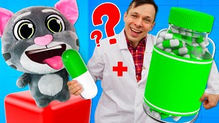 Кот Том и его друзья лечатся у Доктора Ой! Игры в доктора в видео про игрушки для детей