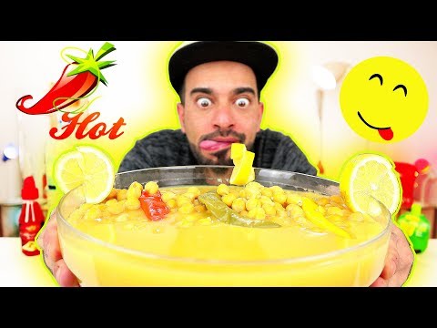 تحدي اللبلبي العراقي اكبر طاسة لبلبي بالعالم بالليمون المركز والفلفل الحار   