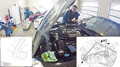 Jaguar XKR serpentine and supercharger belt replacement XK8  - Durasi: 13:30. 