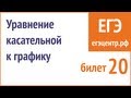 Касательная к графику функции. Простое объяснение формулы