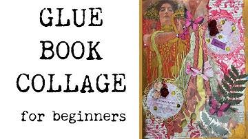 Vintage Art Glue Book Collage ⭐ How To Collage Page Ideas #gluebook