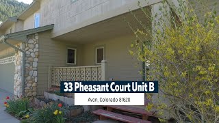 33 Pheasant Court Unit B Avon, Colorado Eagle Vail Pavilion Colorado