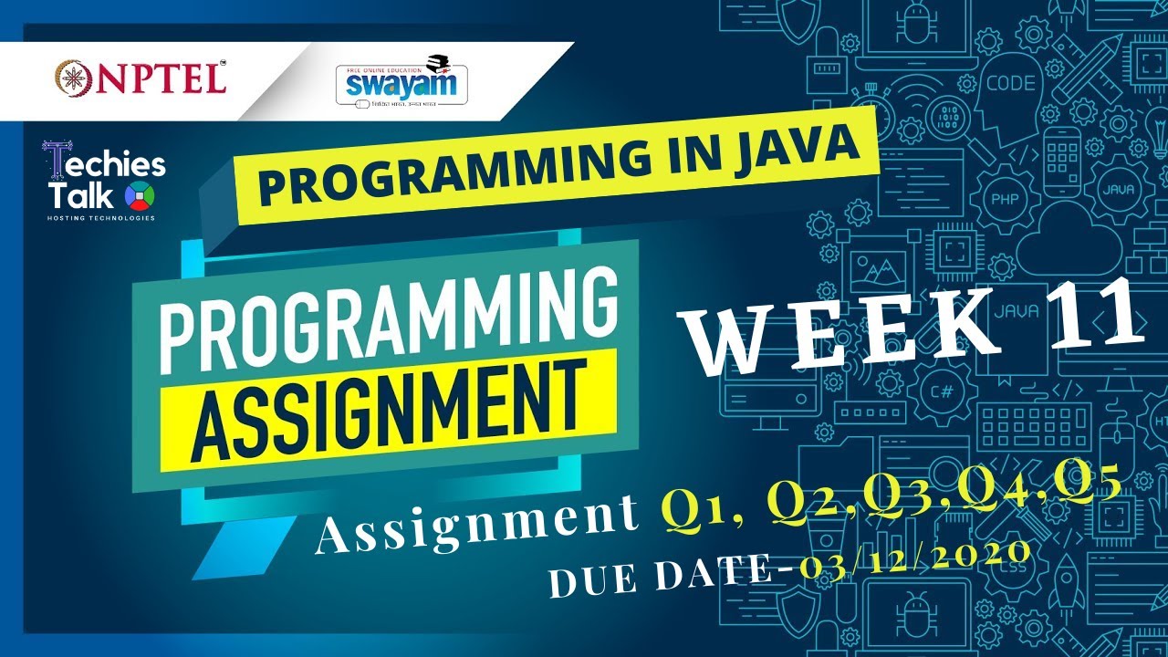 programming in java week 11 assignment answers