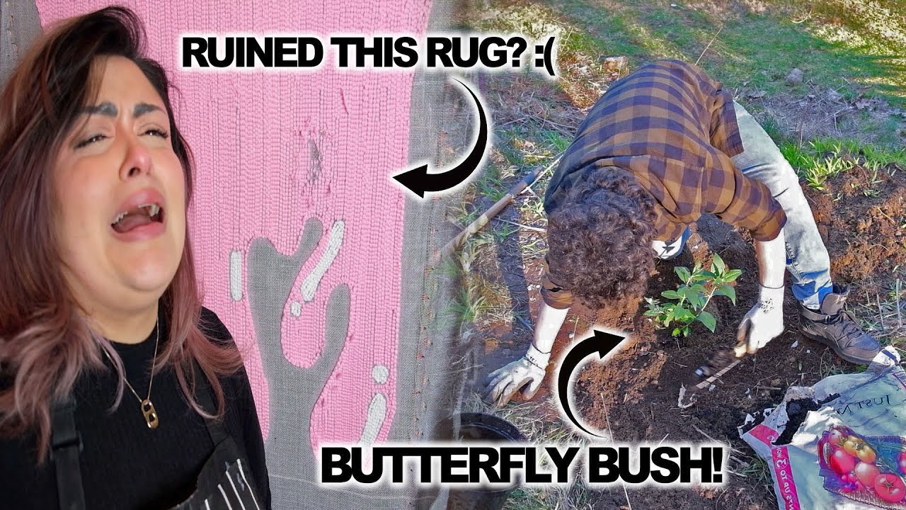 FIRST FLEA MARKET! PLANTING NEW FLOWERS IN THE GARDEN, ruined my rug? :(