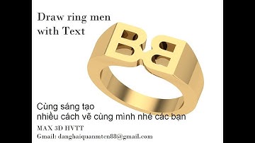 Draw Text ring _ Sử dụng Text vẽ nhẫn trang sức
