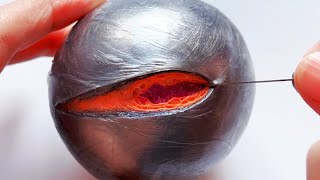 ASMR✨Silver ball cutting comfortable video丨Relaxing and Satisfying VideoSoothing Satisfying