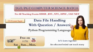 Data File Handling in Python with easy explanation