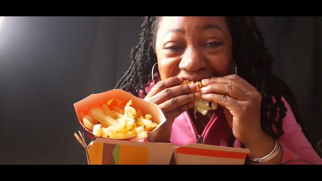 ASMR eating a McDonald's Big Mac & fries
