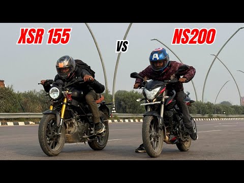 Yamaha XSR 155 vs NS200 Performance Test