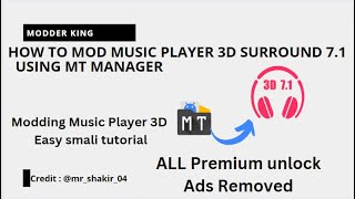 LEARN MODDING | How to Mod Music Player 3D using MT Manager | Smali Reverse Engineering |#mtmanager screenshot 5