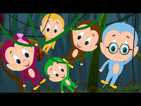 Five Little Monkeys Jumping On The Bed | Nursery Rhymes for Children | Little Kids TV