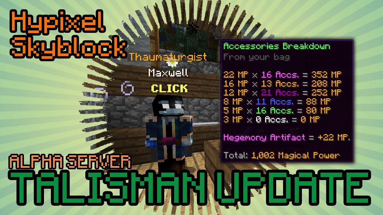 NEUES TALISMAN SYSTEM Hypixel Skyblock Deutsch Multidissimo