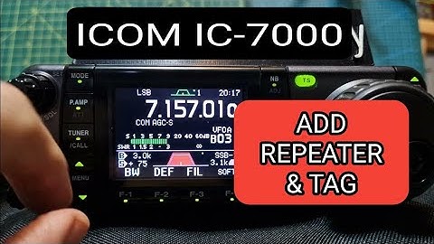 ICOM IC-7000 ADD REPEATER AND SAVE TO MEMORY